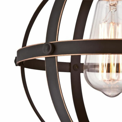 Westinghouse Lighting 6361900 Stella Mira pendant light with 9-inch open metal shade, oil rubbed bronze finish and adjustable hanging cord