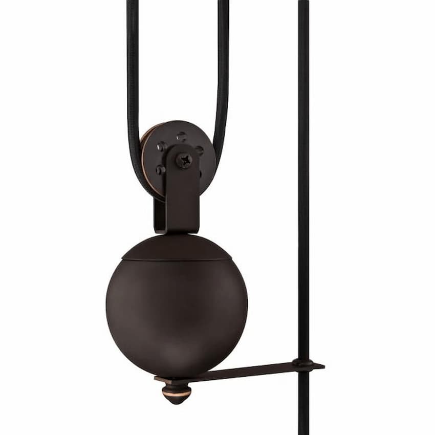 Westinghouse Lighting 6363200 Iron Hill indoor pendant with 12-inch metal shade and rustic oil rubbed bronze finish with highlights