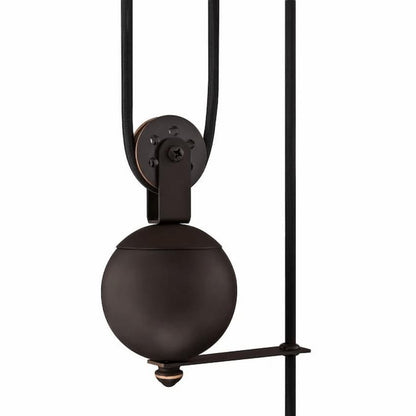 Westinghouse Lighting 6363200 Iron Hill indoor pendant with 12-inch metal shade and rustic oil rubbed bronze finish with highlights