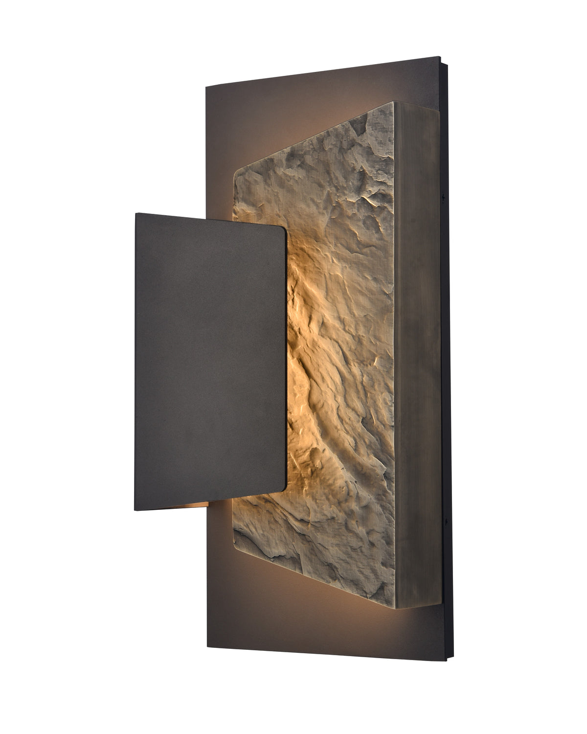 Arabela Meld satin black outdoor wall sconce 65030