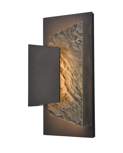Arabela Meld satin black outdoor wall sconce 65030
