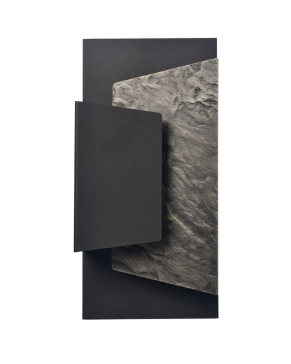 Arabela Meld satin black outdoor wall sconce 65030 view 3