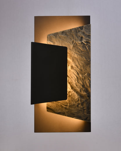 Arabela Meld satin black outdoor wall sconce 65030 view 4