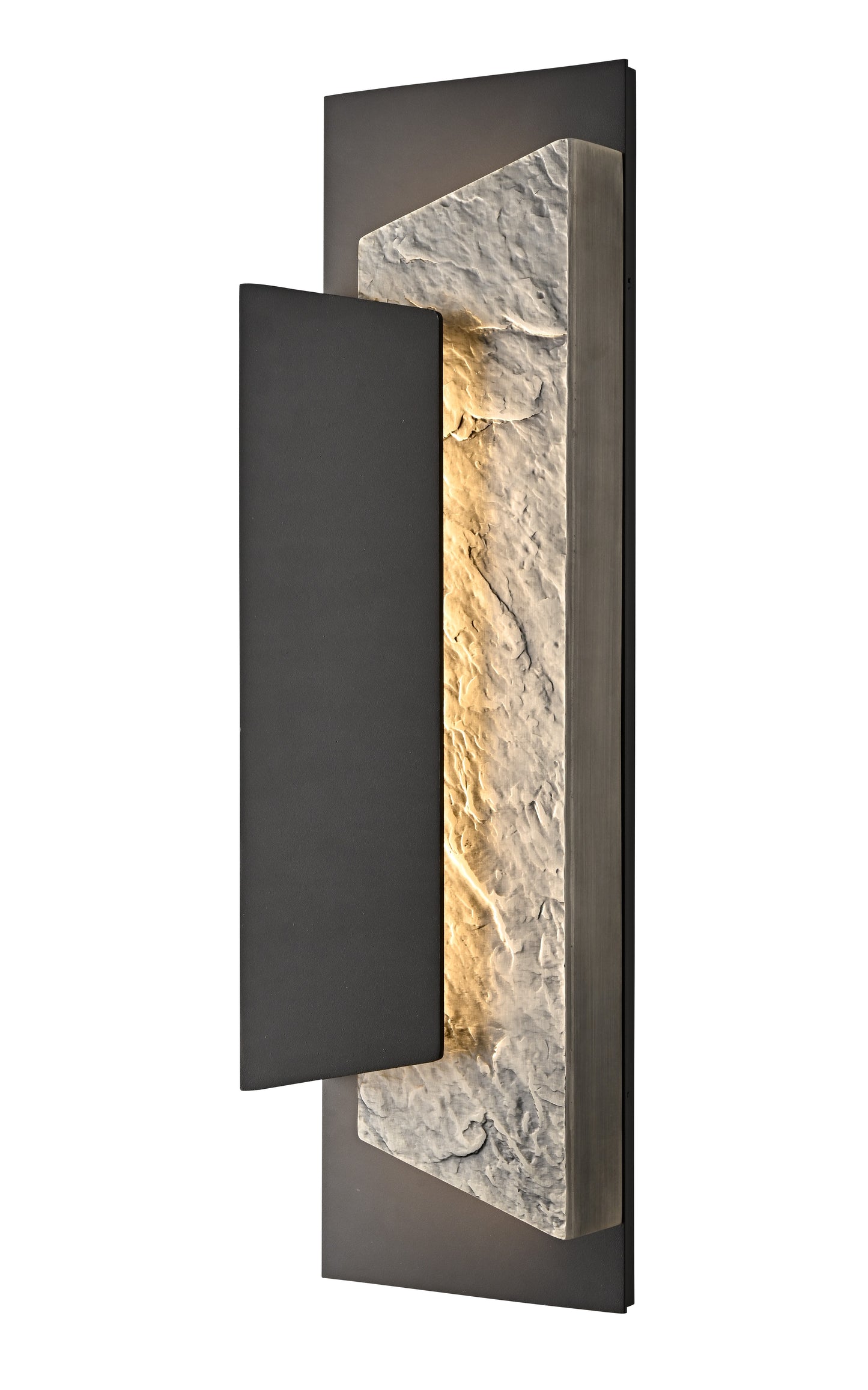 Arabela Meld satin black outdoor wall sconce 65031