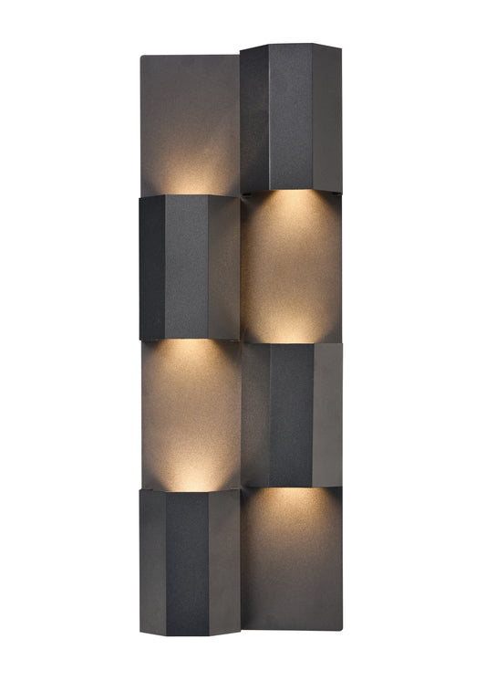 Arabela Skyline satin black outdoor wall sconce 65060