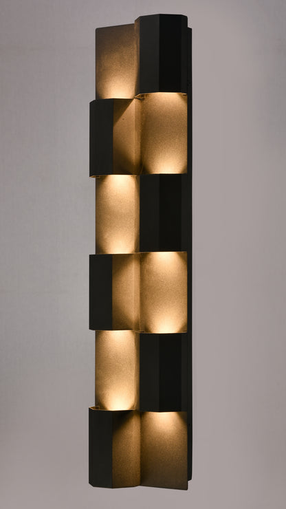 Arabela Skyline satin black outdoor wall sconce 65061 view 4