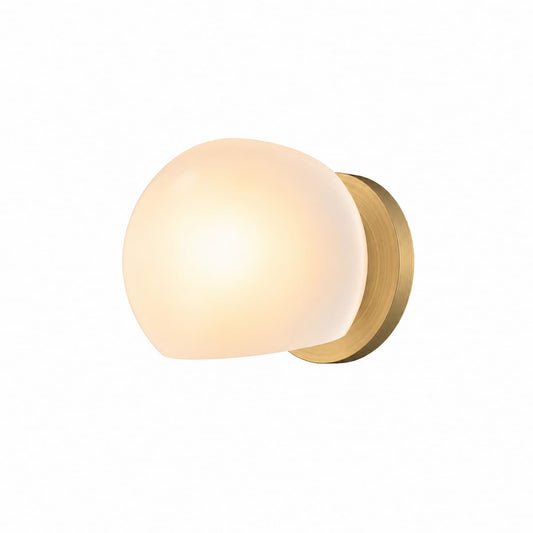 Alora Mood Willow WV548006BGOP 6-inch one-light vanity light with brushed gold finish and opal glass shade