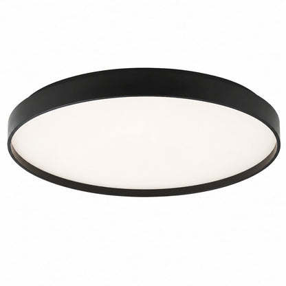 Abra Tambourine 30053FM low-profile flush mount ceiling fixture featuring soft indirect uplight illumination and contemporary design