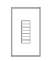 Lutron Architectural 7-button keypad faceplate in Clear White Glass