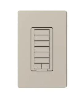 Lutron seeTouch 6-button keypad in Taupe