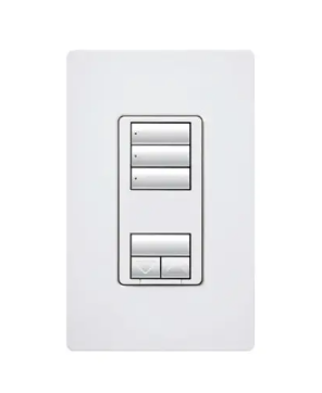 Lutron seeTouch 3-button keypad in Light Almond