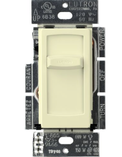 Lutron Skylark LED+ dimmer switch in Almond