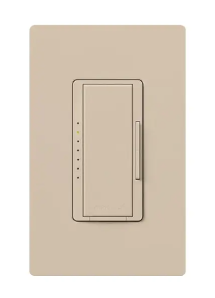 Lutron Maestro LED+ dimmer switch in Taupe