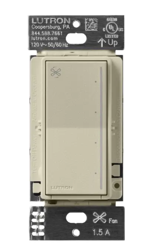 Lutron Sunnata 4-speed fan control in Clay