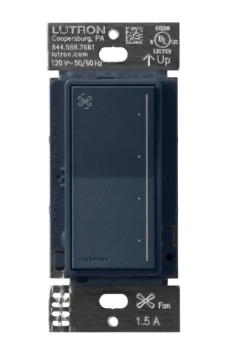 Lutron Sunnata 4-speed fan control in Deep Sea