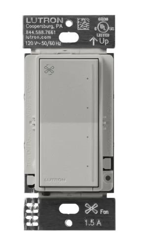 Lutron Sunnata 4-speed fan control in Pebble