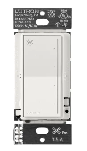 Lutron Sunnata 4-speed fan control in Architectural White
