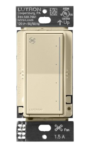 Lutron Sunnata 4-speed fan control in Sand