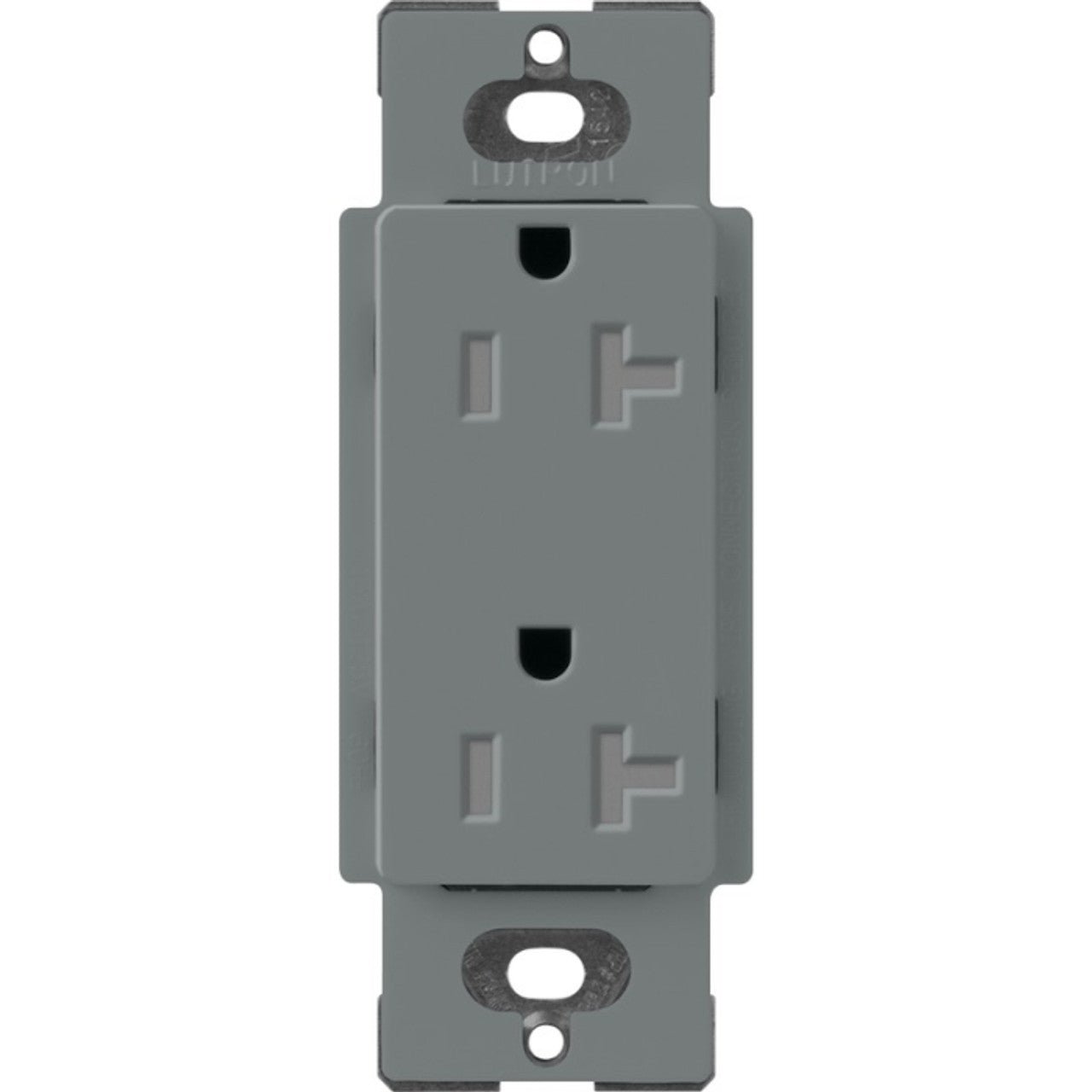 Lutron Claro 20 A tamper-resistant duplex receptacle in Slate