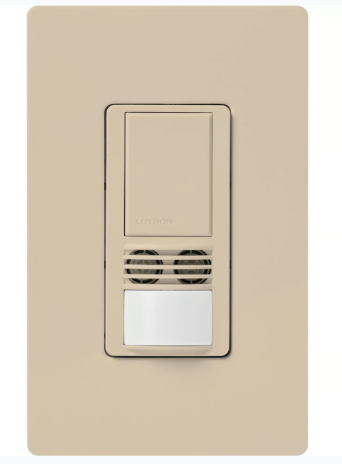 Lutron Maestro dual-tech vacancy sensor switch in Taupe