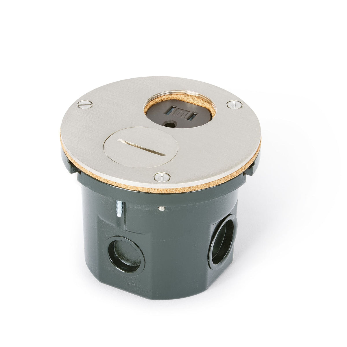 Lew Electric 812-DA-SP-NS Nickel floor box