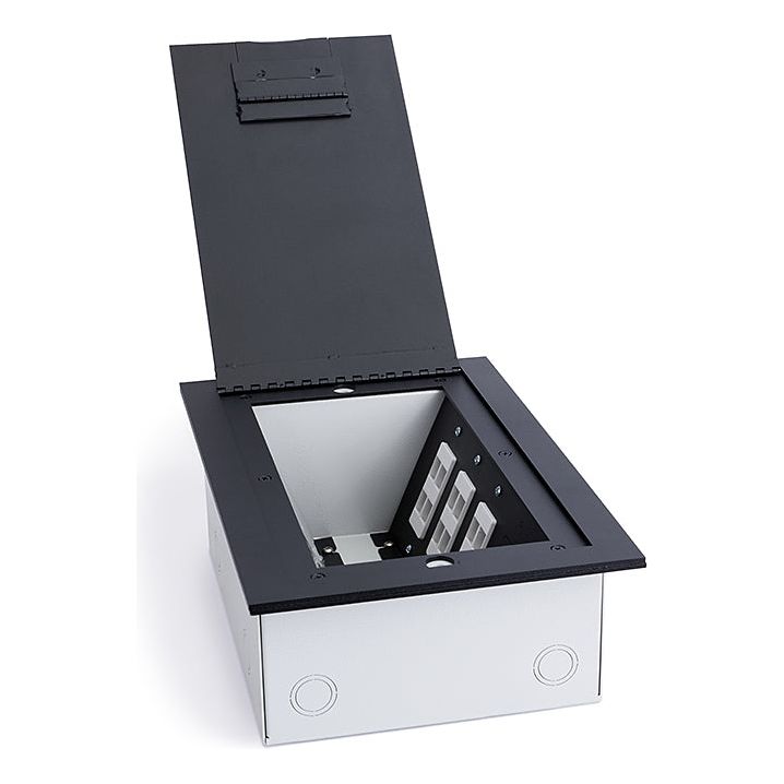 Lew Electric 8200 Black recessed floor box