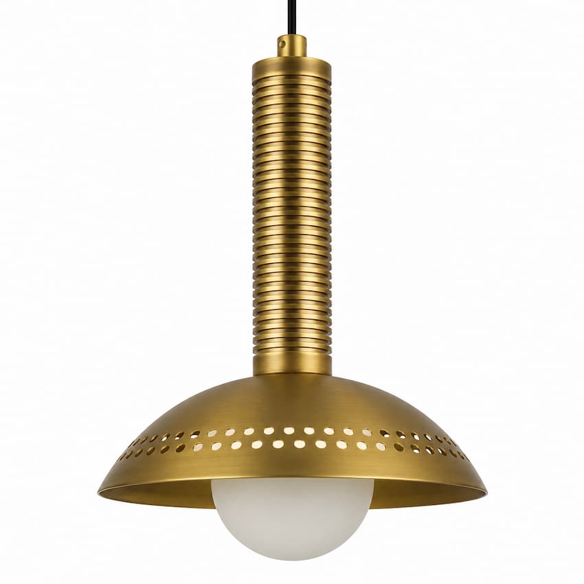 Alora Mood PD616109MBOP-UNV Arden LED Pendant with Matte Black Steel Shade, 90 CRI and Adjustable 72-Inch Wire