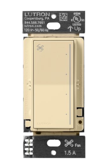 Lutron Sunnata 4-speed fan control in Ivory