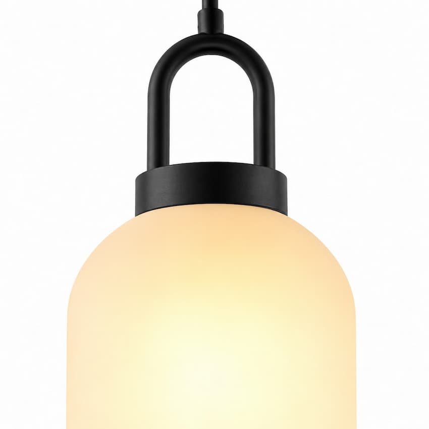 Alora Mood PD401505MBOP Soji Modern Pendant Ceiling Light with Matte Black Finish, Glass Construction and Omnidirectional Illumination