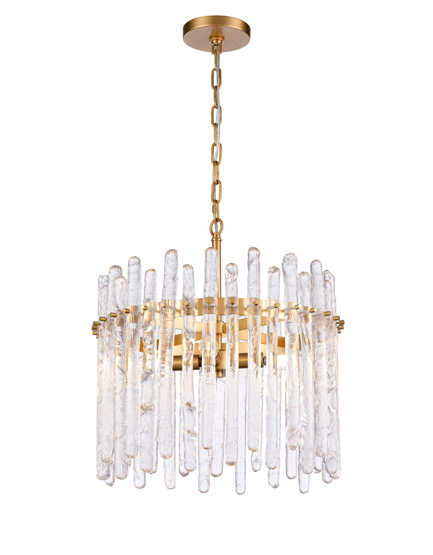 Arabela Icicles satin brass pendant 85103-4