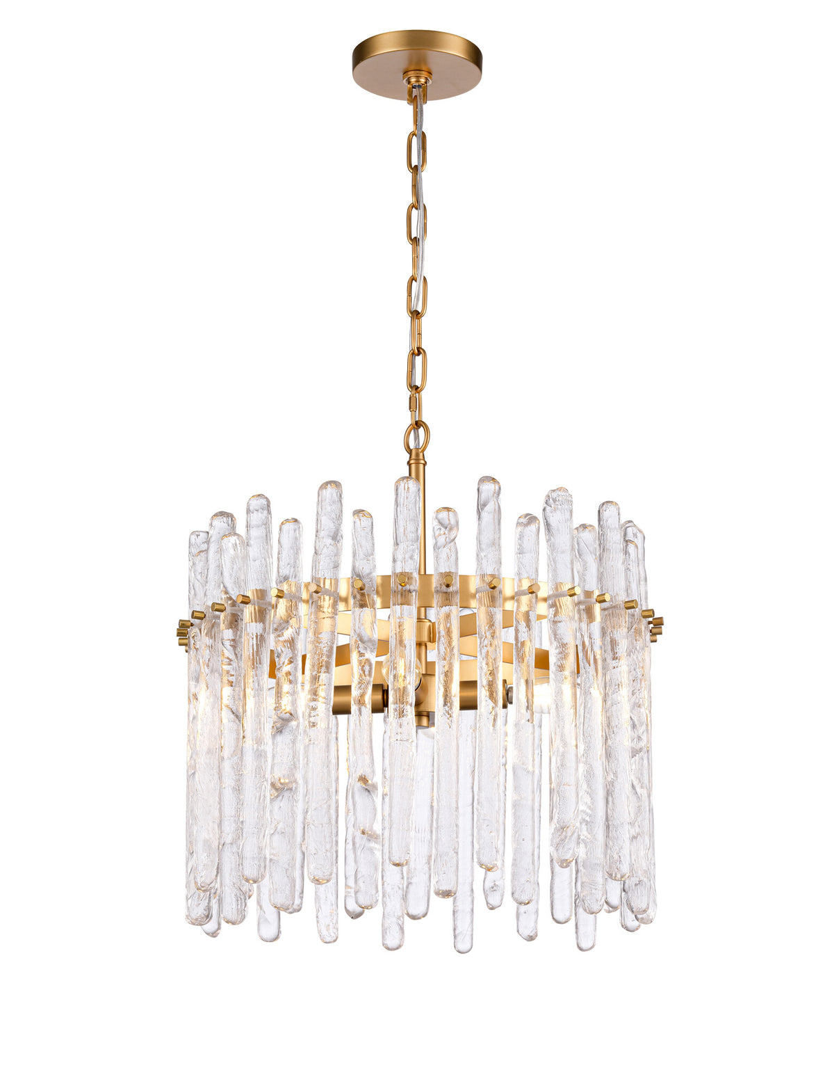 Arabela Icicles satin brass pendant 85103-4