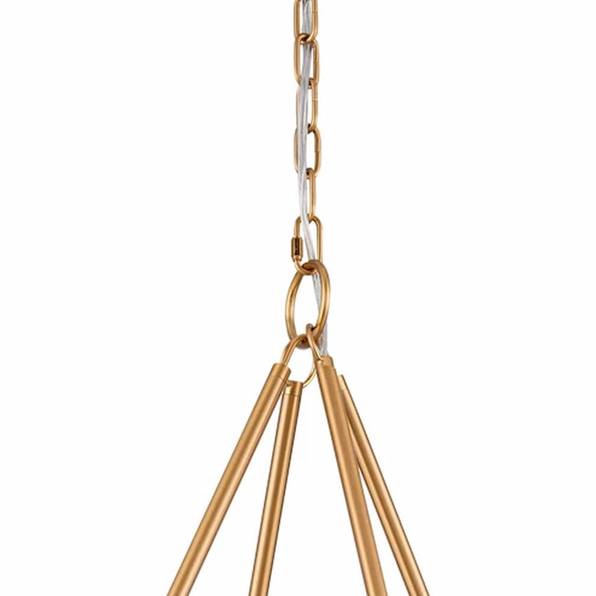 Arabela Lighting Copa 85115-6 organic chandelier with six B10 E12 candelabra lights and handcrafted natural fiber texture