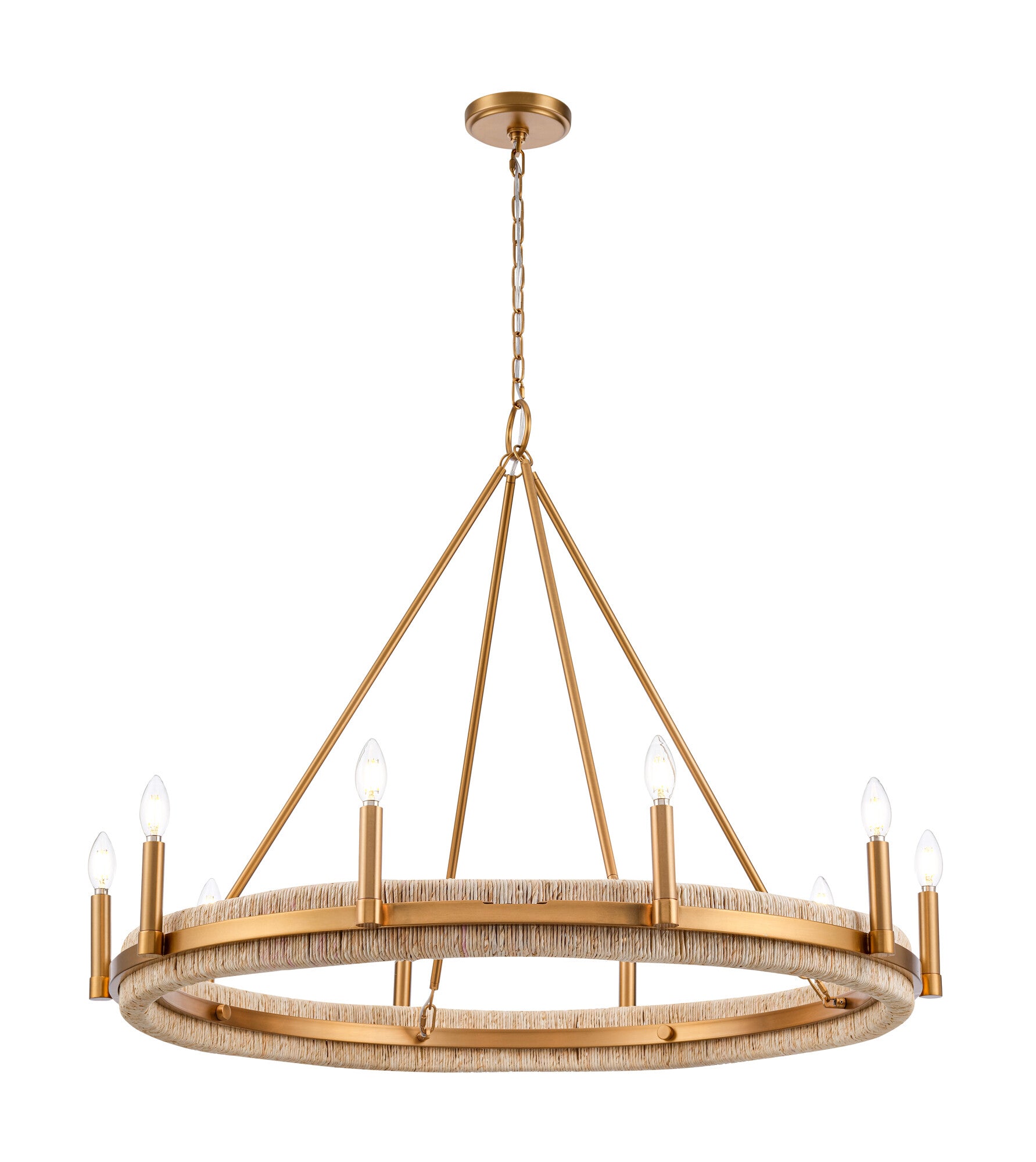 Arabela Copa satin brass chandelier 85116-10