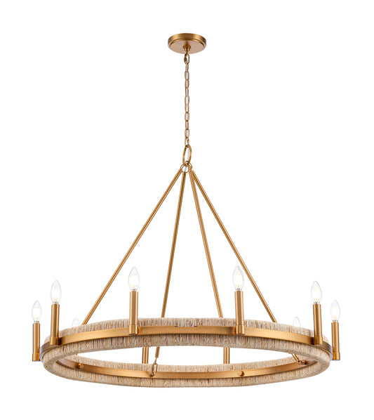 Arabela Copa satin brass chandelier 85116-10