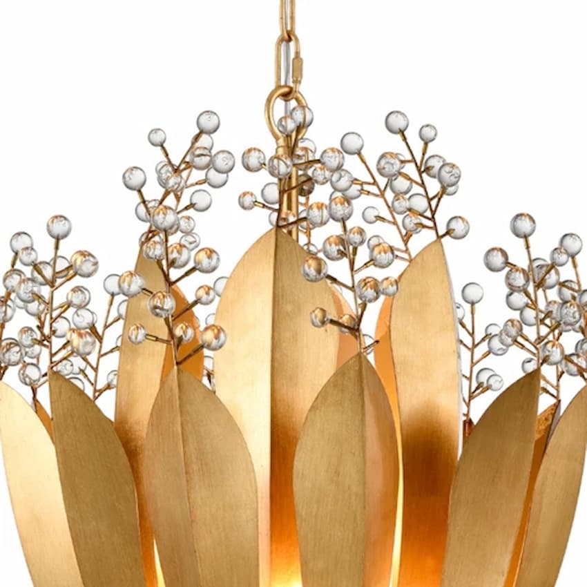 Arabela Lighting Callista 85132-9 organic modern chandelier with nine B10 E12 candelabra lights and elegant upward illumination