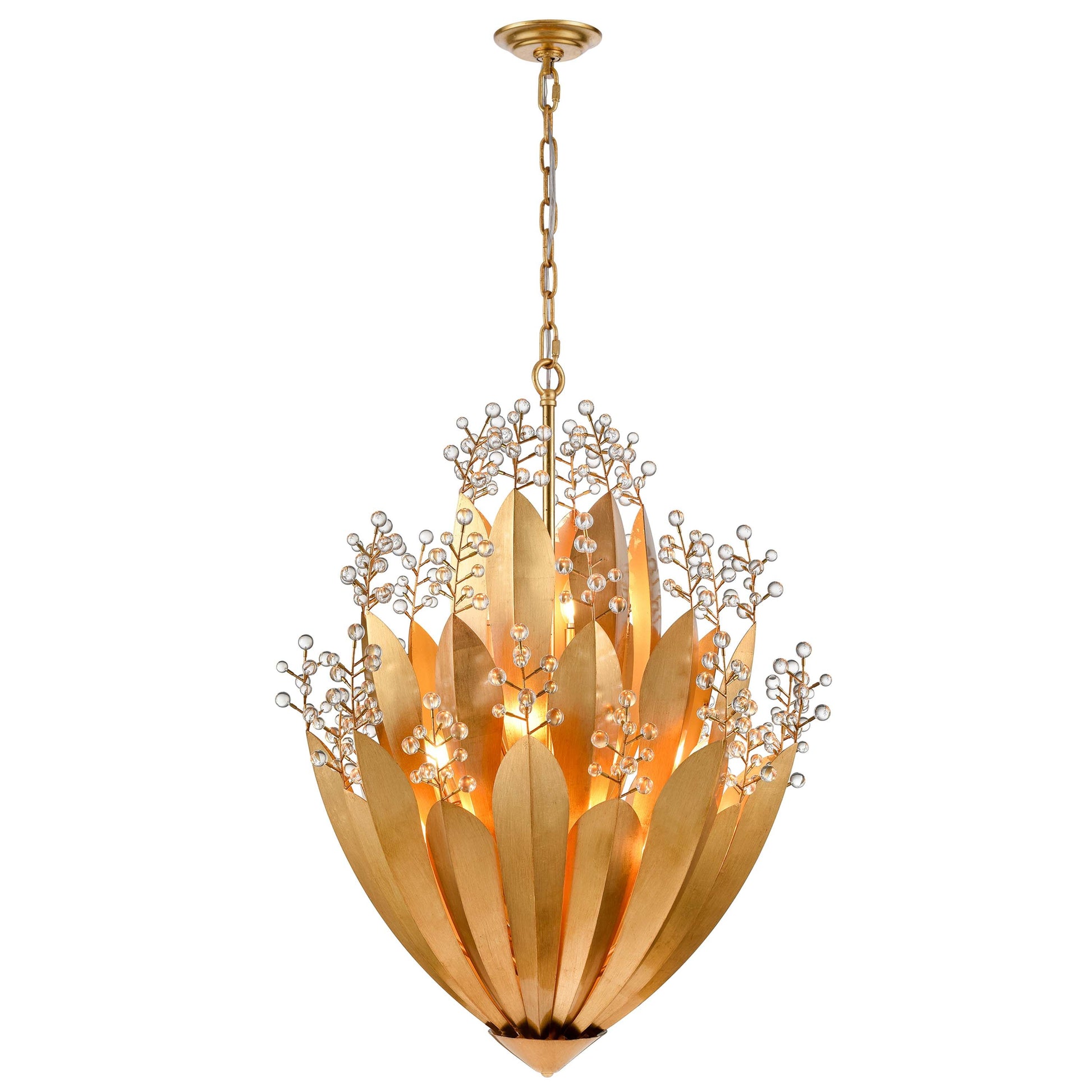 Arabela Callista antique gold leaf chandelier 85133-16