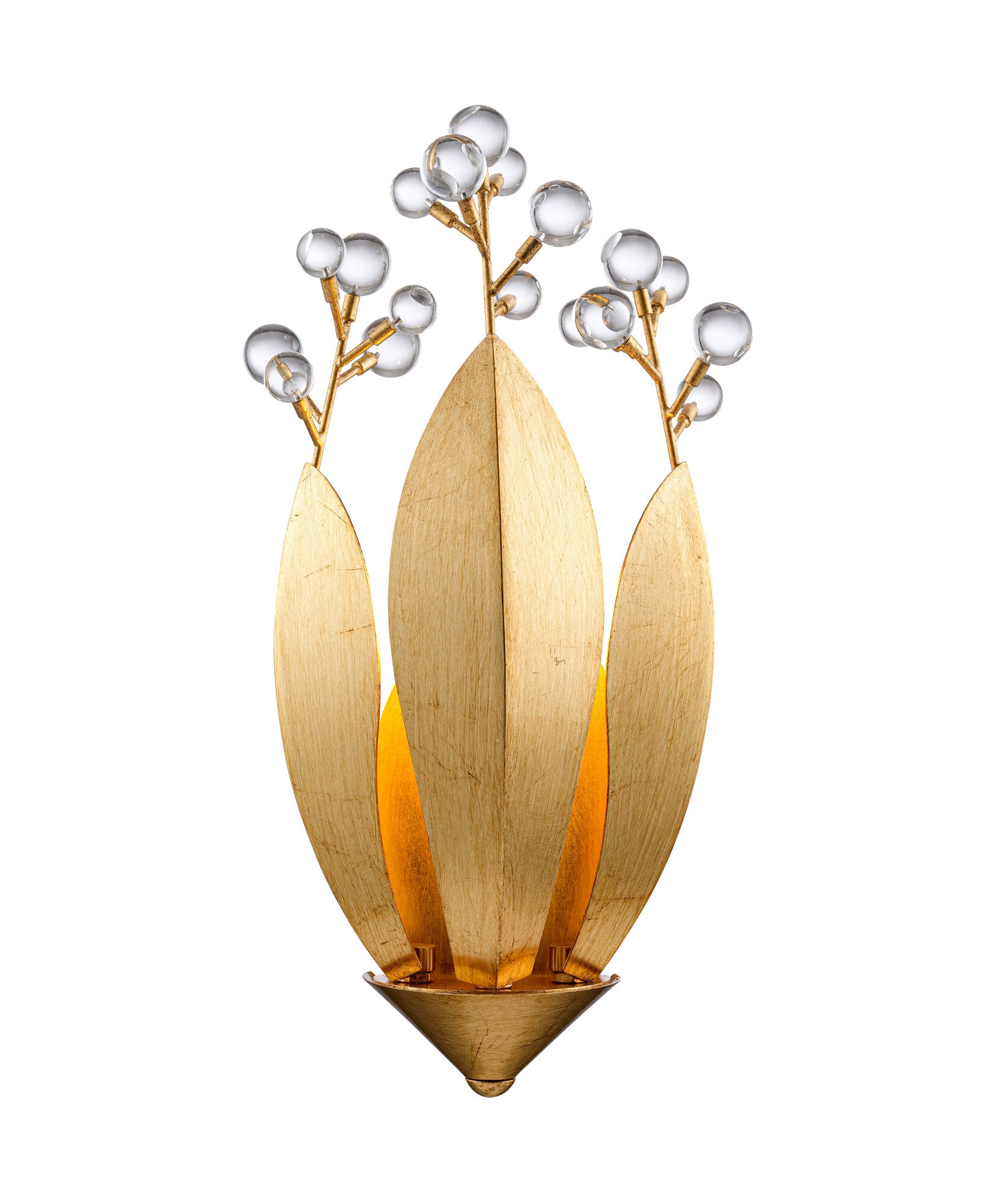 Arabela Callista antique gold leaf wall sconce 85135-1
