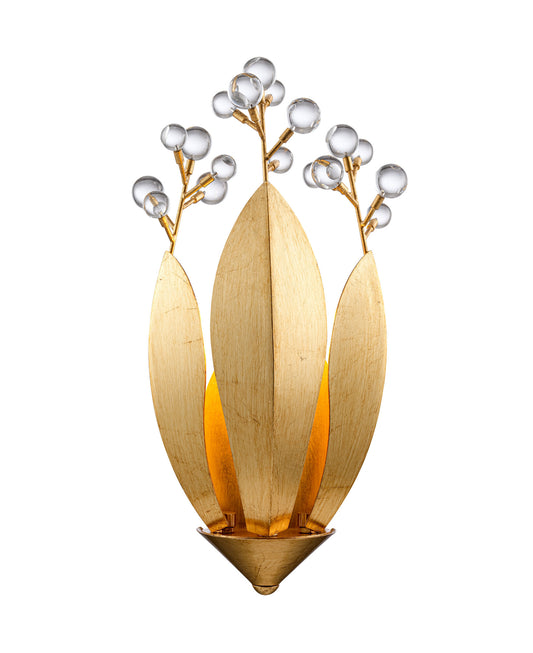 Arabela Callista antique gold leaf wall sconce 85135-1