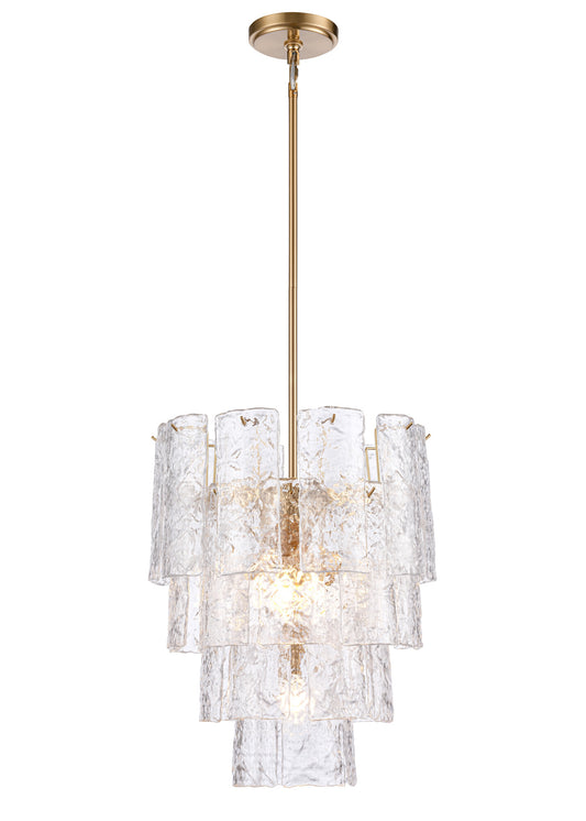 Arabela Fire and Ice lacquered gold chandelier 85161-5