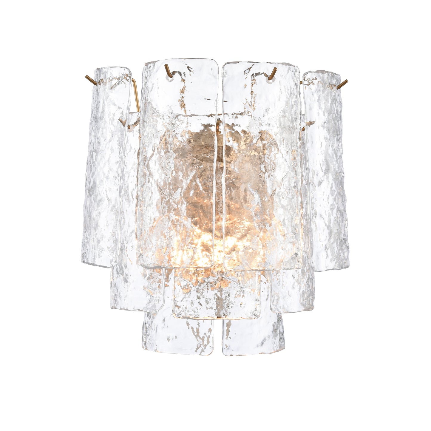Arabela Fire and Ice lacquered gold wall sconce 85164-2