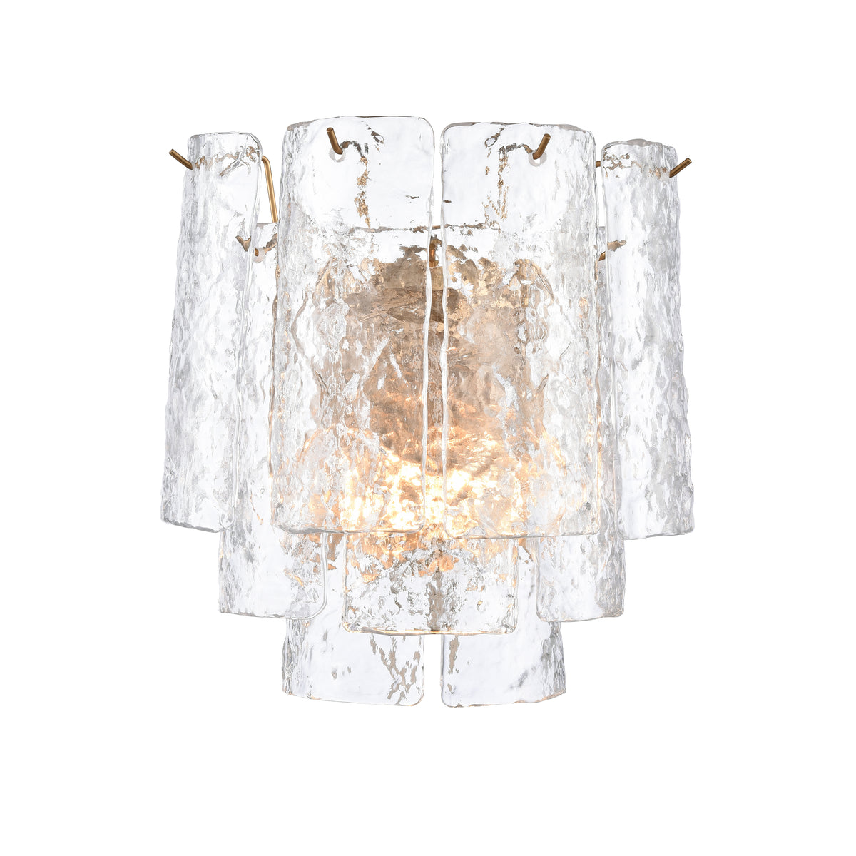 Arabela Fire and Ice lacquered gold wall sconce 85164-2