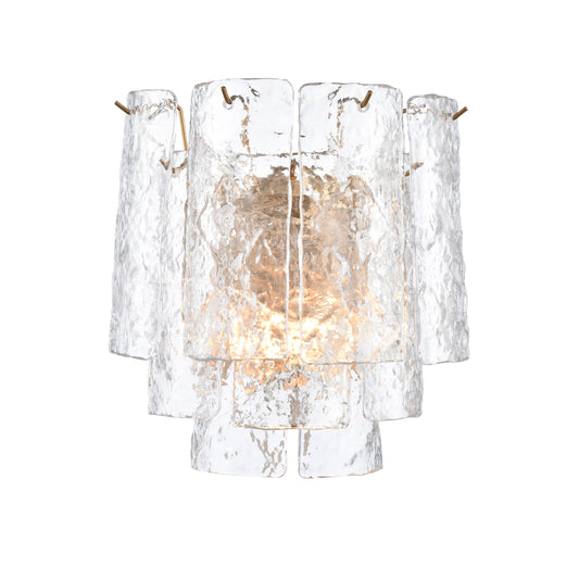 Arabela Fire and Ice lacquered gold wall sconce 85164-2
