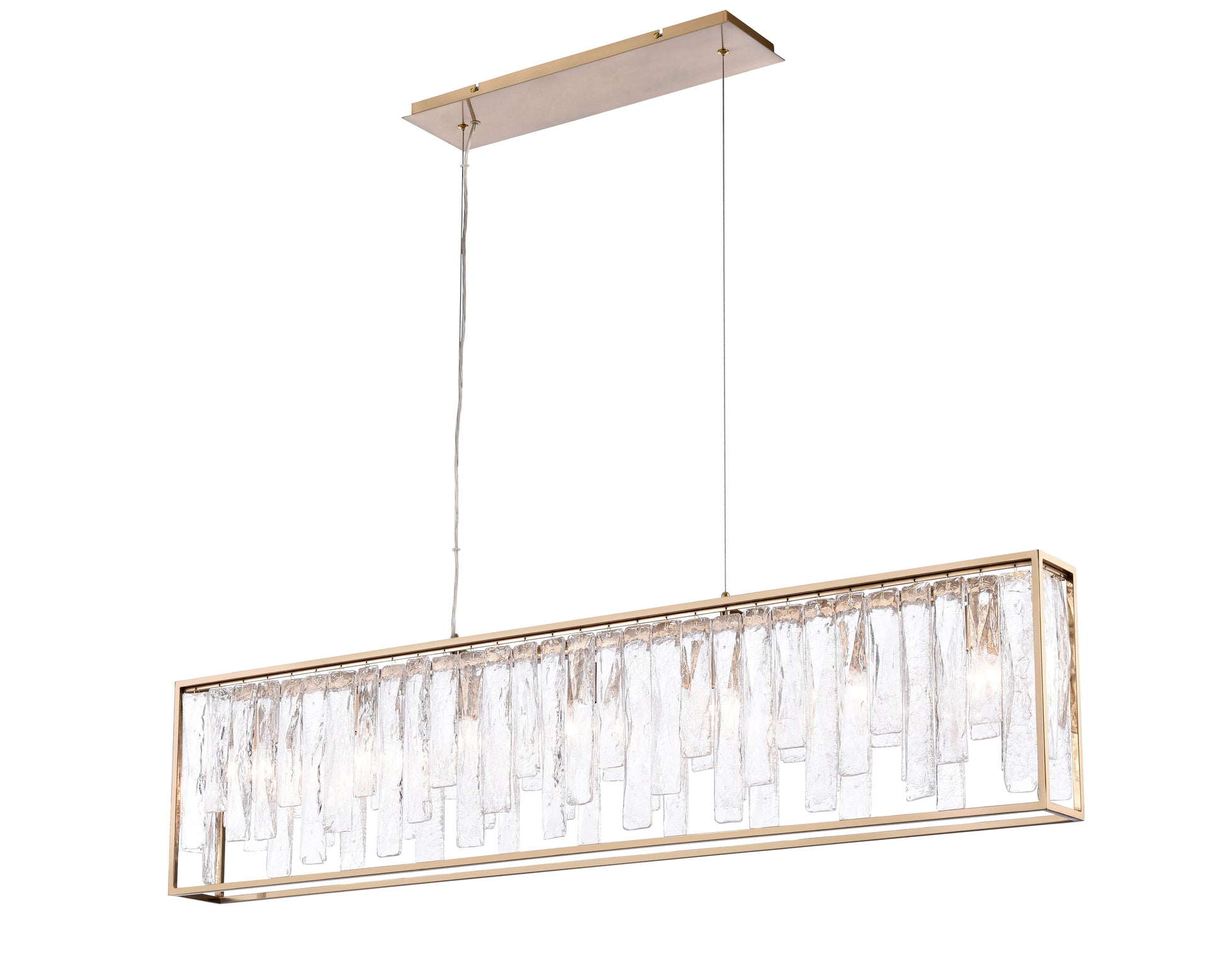 Arabela Boundaries lacquered gold linear chandelier 85172-7