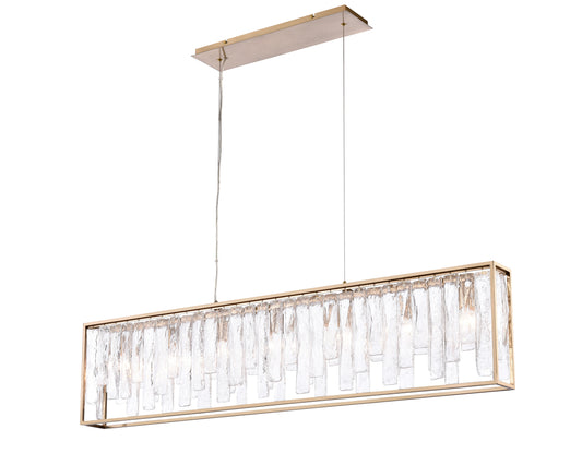 Arabela Boundaries lacquered gold linear chandelier 85172-7