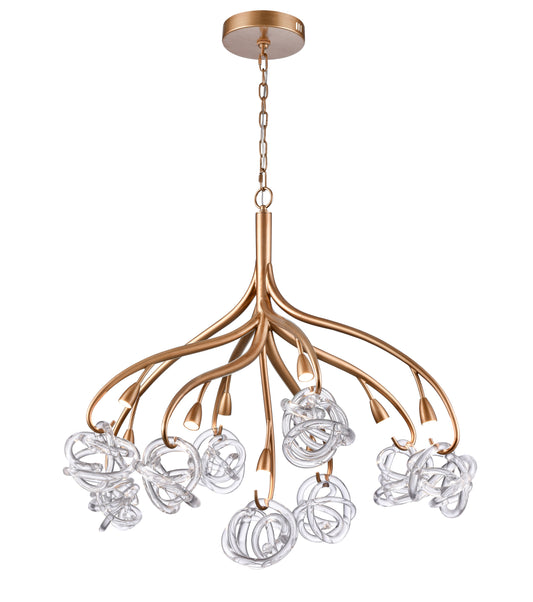 Arabela Freeform antique gold chandelier 85182-9