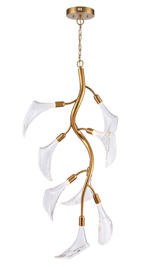 Arabela Calla satin brass chandelier 85192-8