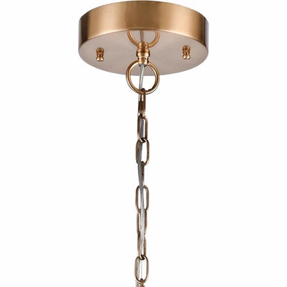 Arabela 85192-8 Calla chandelier with eight illuminated clear glass flowers and elegant nature-inspired lily design