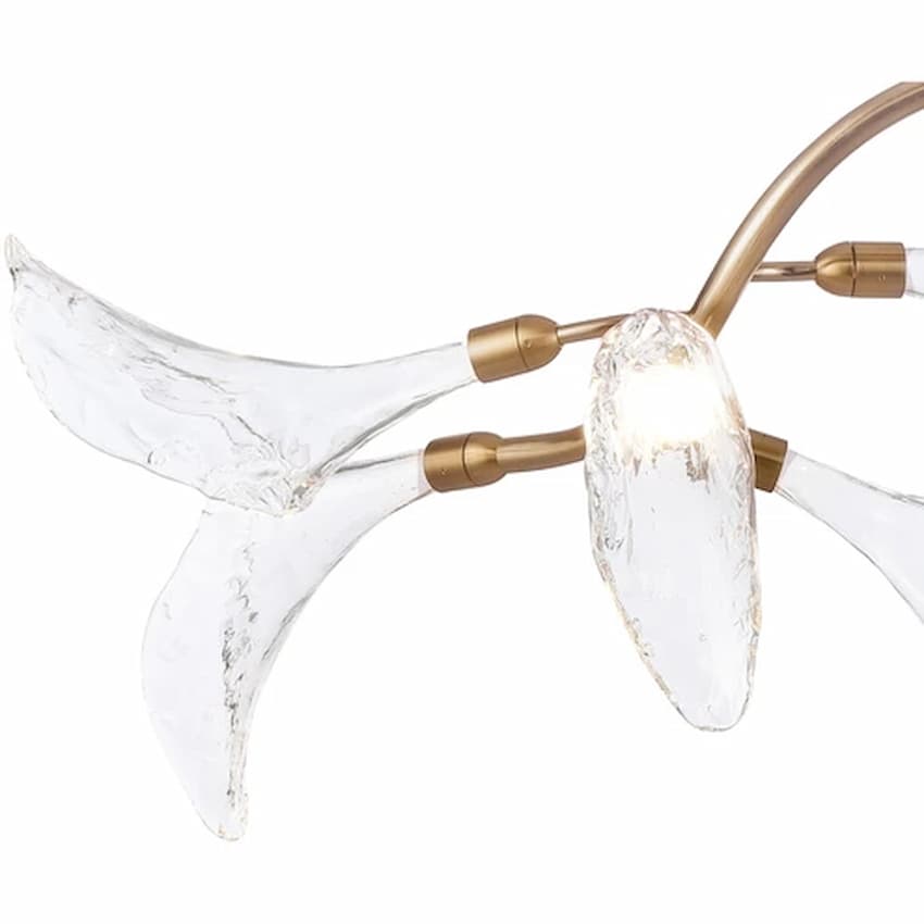 Arabela Lighting Calla 85192-8 modern organic chandelier with 32W integrated LED, 2700K warm white illumination and 90 CRI