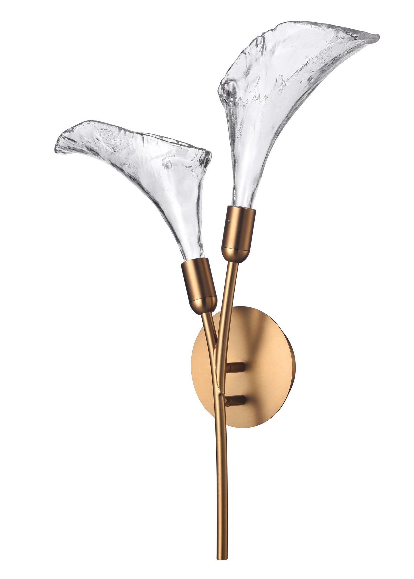 Arabela Calla satin brass wall sconce 85195-2 view 3