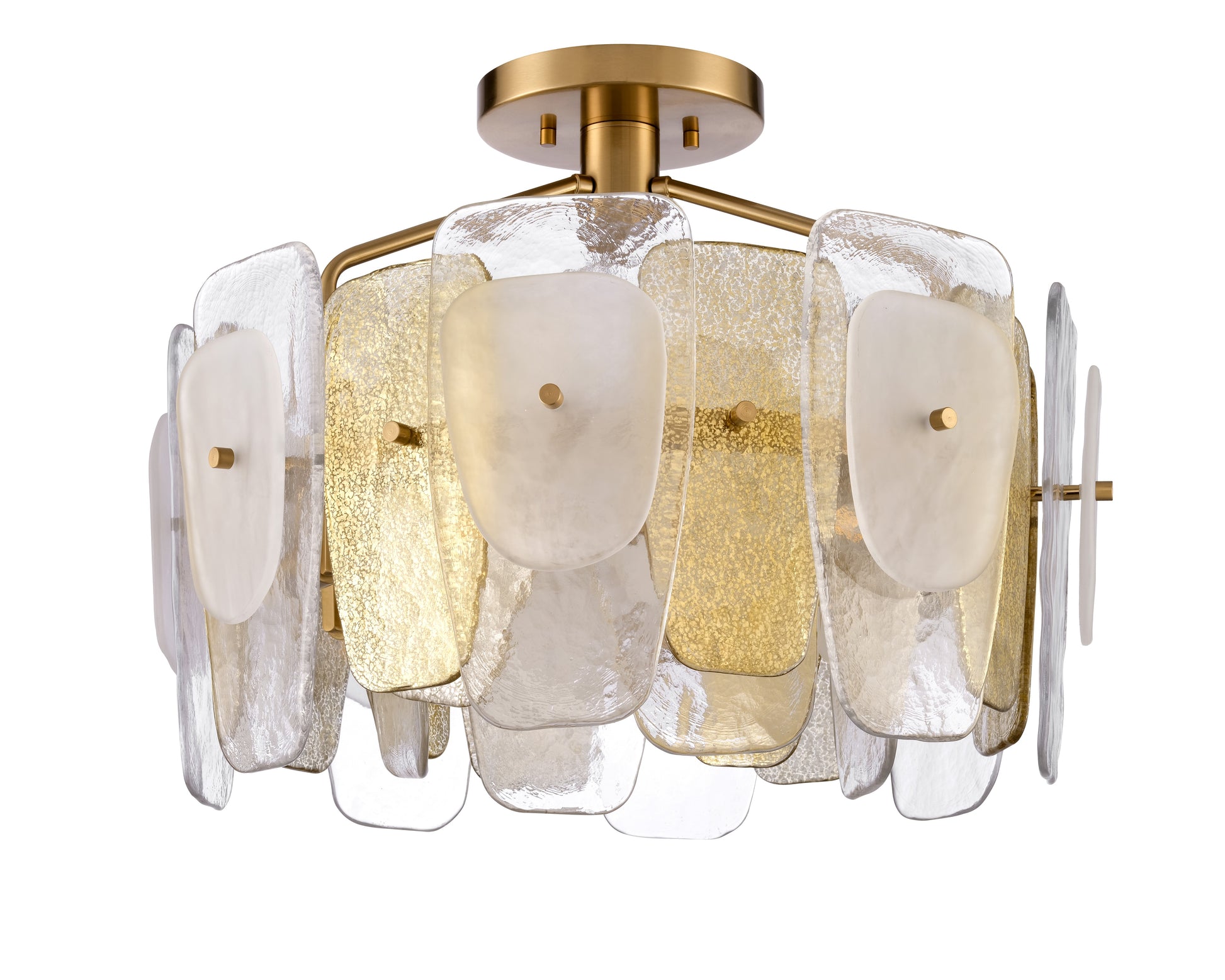 Arabela Strata lacquered gold semi flush 85200-6 view 2